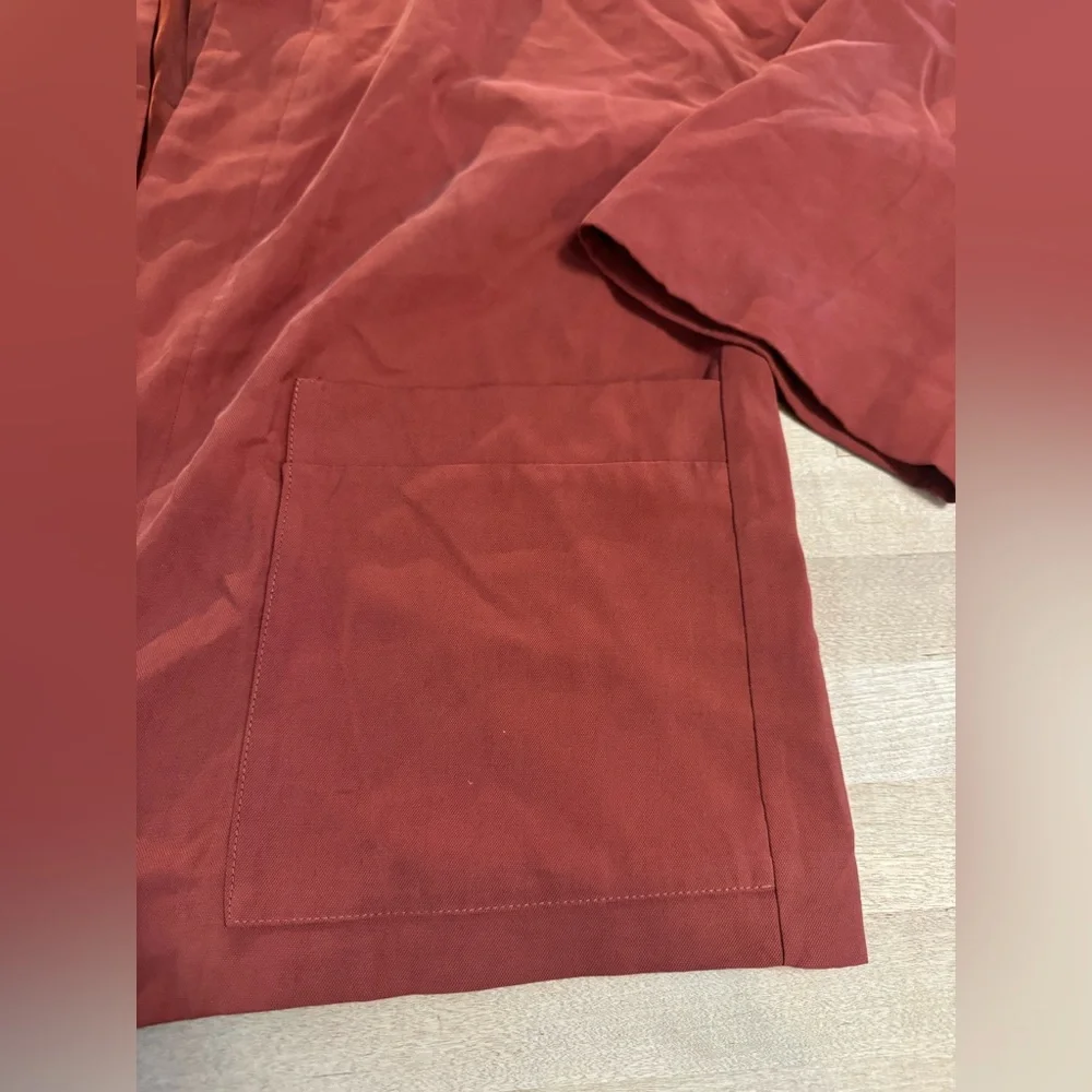 Mango Terracotta Open Front kimono style Jacket cardigan - Picture 2 of 6